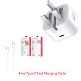 Ven-Dens 20W Dual Port Fast Charger with Free Type-C to C Cable – PD Wall Plug, Multi-Protection