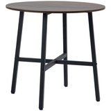 HOMCOM 80cm Round Kitchen Table for Small Spaces with Steel Legs and Non-Slip Feet – Dining Table