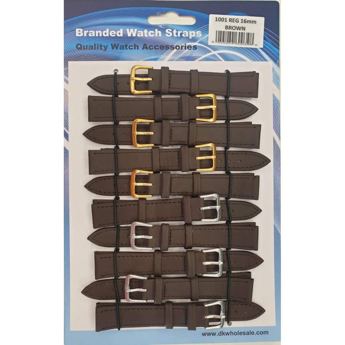 DK Leather Watch Straps, Pack of 10 – 12mm Width, Replacement Watch Bands, Model 1001