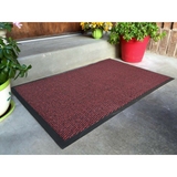 Heavy-Duty Barrier Mat 60 x 80cm with Non-Slip Rubber Backing – Dirt Trapping Entrance Mat, Red