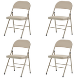 4pcs Foldable Steel & PVC Chairs with Padded Seat – Convention, Exhibition & Event Seating