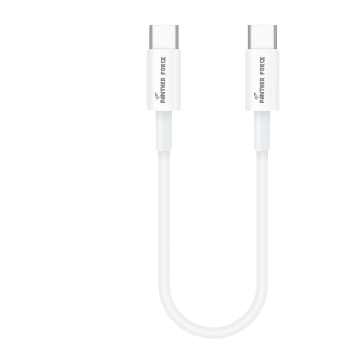 Panther Force 20cm USB-C to USB-C Data Cable – Fast Charging and Data Transfer, Compact Short Lead