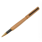 IMPERIAL Handcrafted Wood Ball Pen with Gold Trim – Elegant Gift for Pen Collectors, Light Brown