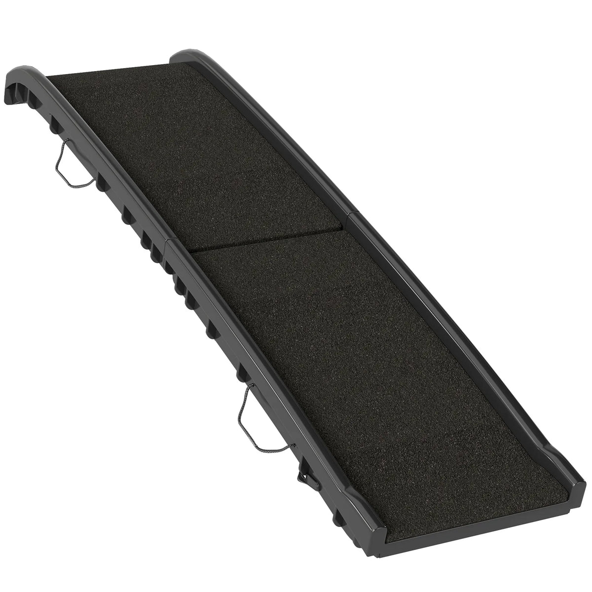 PawHut Foldable Dog Ramp with Frosted Anti-Slip Surface and Guardrails – Portable Car Ramp, 155 x 38.5 x 15.5 cm