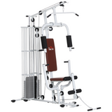 HOMCOM Multifunction Home Gym Station with 45kg Weight Stack – Full Body Strength Training Machine, White