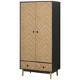 Grey and oak wardrobe cabinet