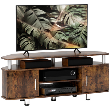 HOMCOM rustic brown TV unit