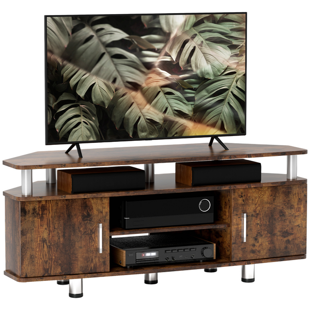 HOMCOM rustic brown TV unit