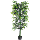 Outsunny Artificial Bamboo Tree, 1.8m – Green Bamboo, Black Pot