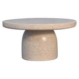 Artisan Furniture Serenity Terrazzo Coffee Table with Pedestal Base – Smooth Living Room Centrepiece