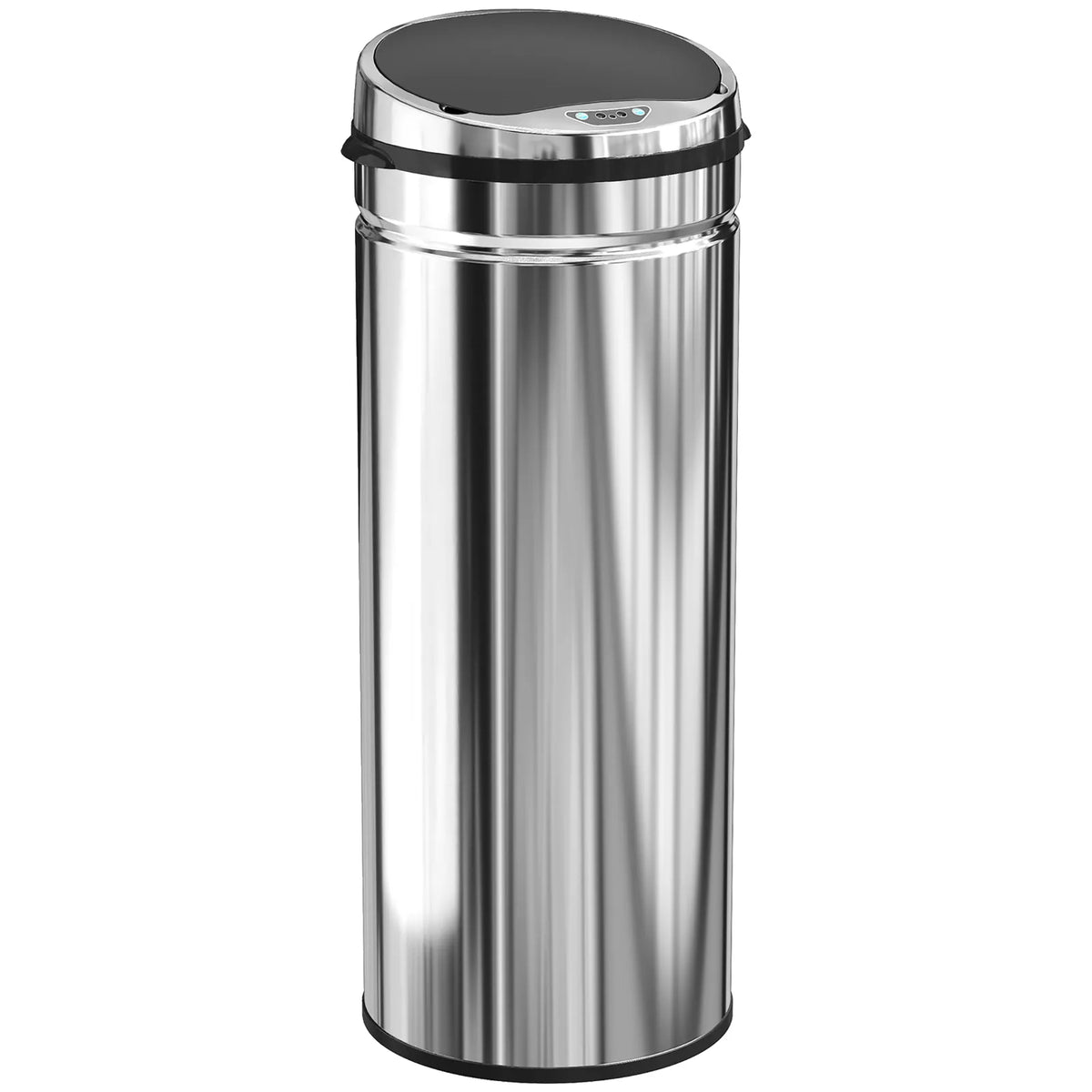HOMCOM 50L Stainless Steel Sensor Bin with Soft-Close Lid – Touch-Free Automatic Kitchen Bin, Silver Tone