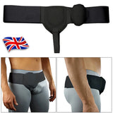 Inguinal Groin Hernia Support Belt for Men – Adjustable Removable Truss Brace, Black