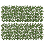 Outsunny Set of 2 Expandable Artificial Hedge Panels, Realistic Leaves – Outdoor Privacy Screen, 2 x 1m