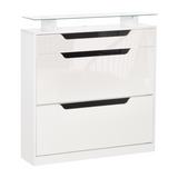 White high gloss shoe cabinet