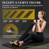 Pedal Resistance Band with 4 Tubes & Foam Handles – Adjustable 25–100lb Full Body Workout Kit with Door Anchor