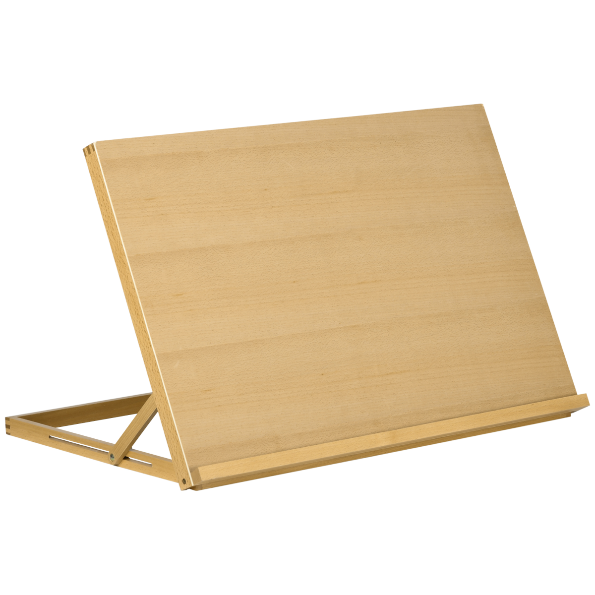 Vinsetto Folding Desktop Table Easel with Adjustable Angle – Beechwood Art Stand for A3 Drawing and Painting