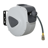 Durhand Retractable Air Hose Reel, 15m + 140cm, Auto Self-Winding Wall Mount – 1/4" Fittings for Garages