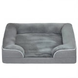 PawHut Orthopaedic Dog Sofa Bed with Cooling Gel Memory Foam & Washable Cover – Grey, Small