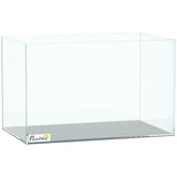 PawHut 24L Bare Glass Fish Tank with Protective Base Mat – DIY Aquarium for Fish and Shrimps, Transparent