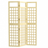 Outsunny 3-Panel Folding Wooden Garden Privacy Screen – Fir Wood Outdoor Divider, Natural Finish