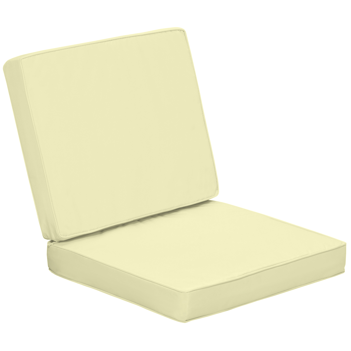 Outsunny Seat and Back Cushion Set with Removable Covers – Replacement Garden Chair Cushions, Cream White