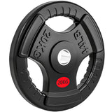 SPORTNOW 20kg Olympic Weight Plate with Tri-Grip Handles and 5cm Centre Hole – Home Gym, Black