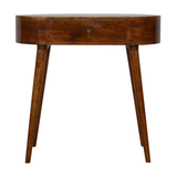 Artisan Furniture Solid Mango Wood Albion Console Table with 1 Drawer & Nordic Legs – Chestnut Finish, Brown