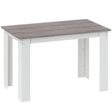 HOMCOM Dining Table for 4–6 People with Wood Effect Melamine Top and Triangular Legs – Kitchen Table, Grey