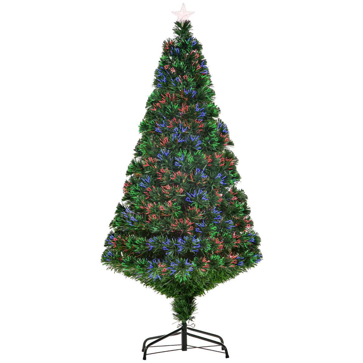 5ft pre-lit fibre optic Christmas tree with topper