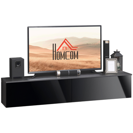 Floating wall-mounted TV unit