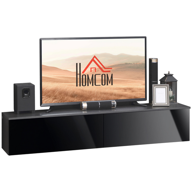 Floating wall-mounted TV unit