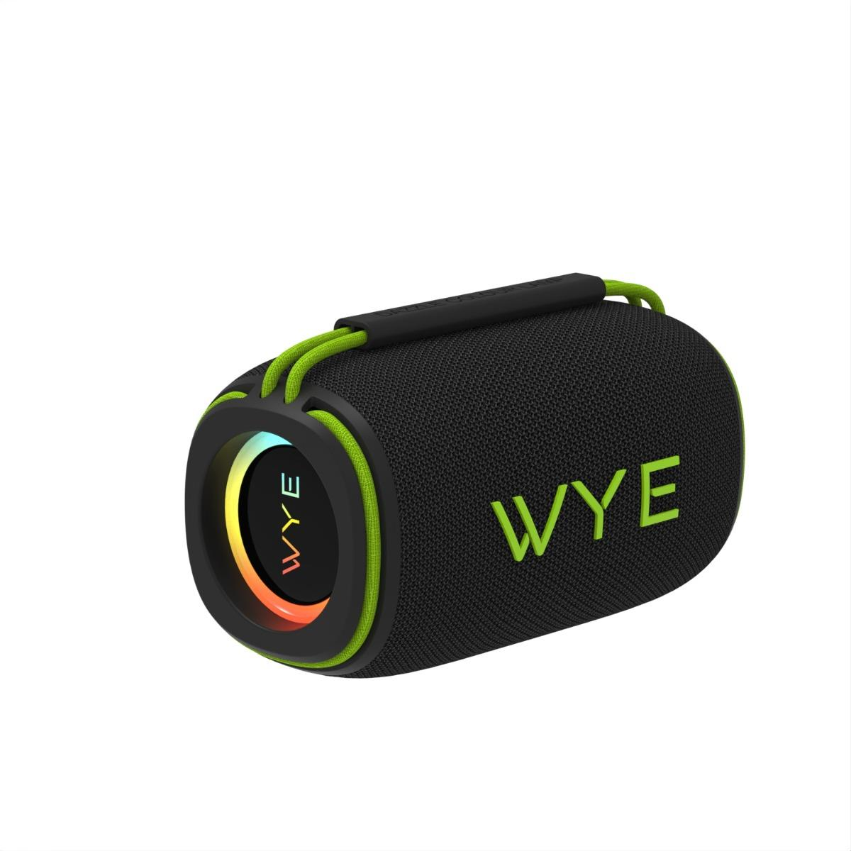 WYE 15W High Fidelity Wireless Bluetooth Speaker with RGB Lighting and IPX6 Waterproofing – Portable Hi-Fi Sound, Black