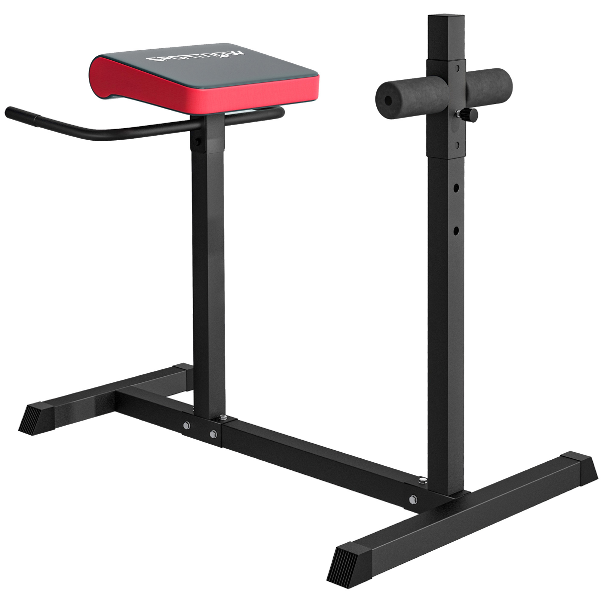 SPORTNOW Back Extension Roman Chair with 6 Leg Roller Positions – Back, Abdominal & Glute Training for Home Gym