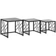 Set of 3 grey nesting tables