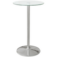 HOMCOM round glass bar table for two
