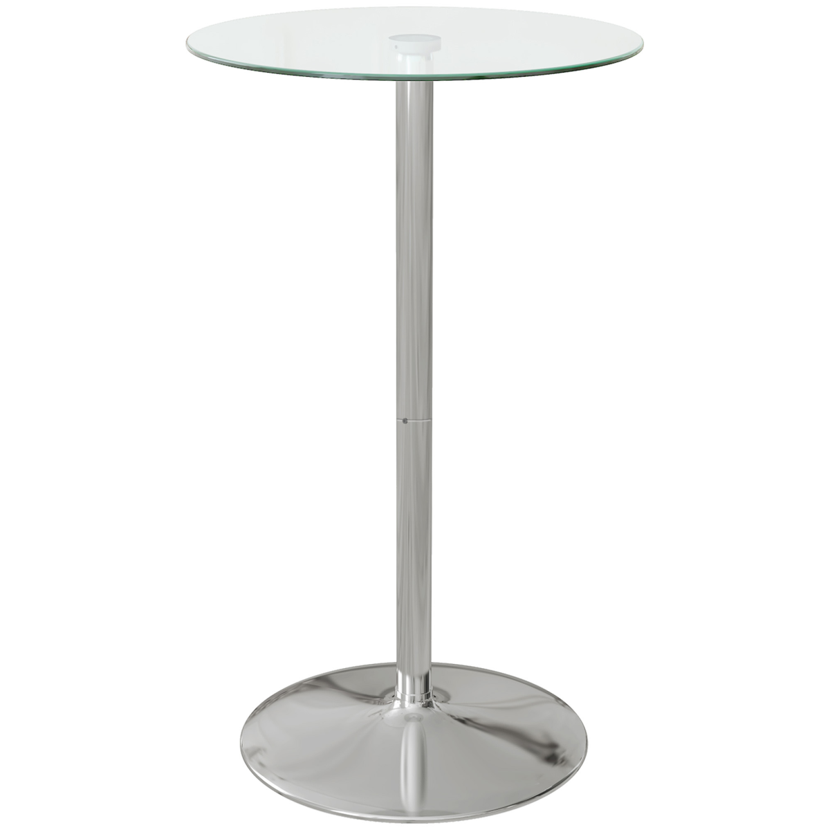 HOMCOM round glass bar table for two