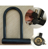 Heavy Duty U-Shaped Bike Lock with 2 Keys & Mounting Bracket – Zinc Alloy Anti-Theft Lock for Bicycles & Scooters