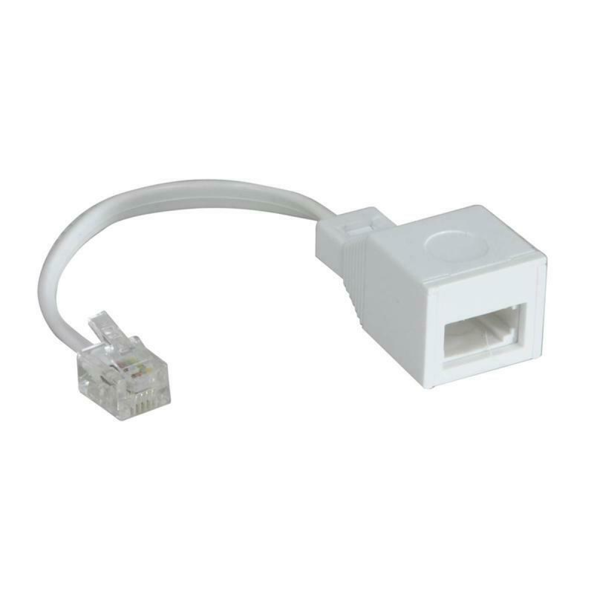 Electrovision UK BT Plug to US RJ11 Telephone Adaptor P221D – White, 8cm Lead