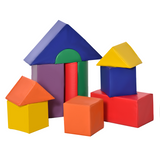 11-Piece Kids Soft Foam Puzzle Play Blocks Set – Learning Toddler Activity Toy in Mixed Shapes and Colours