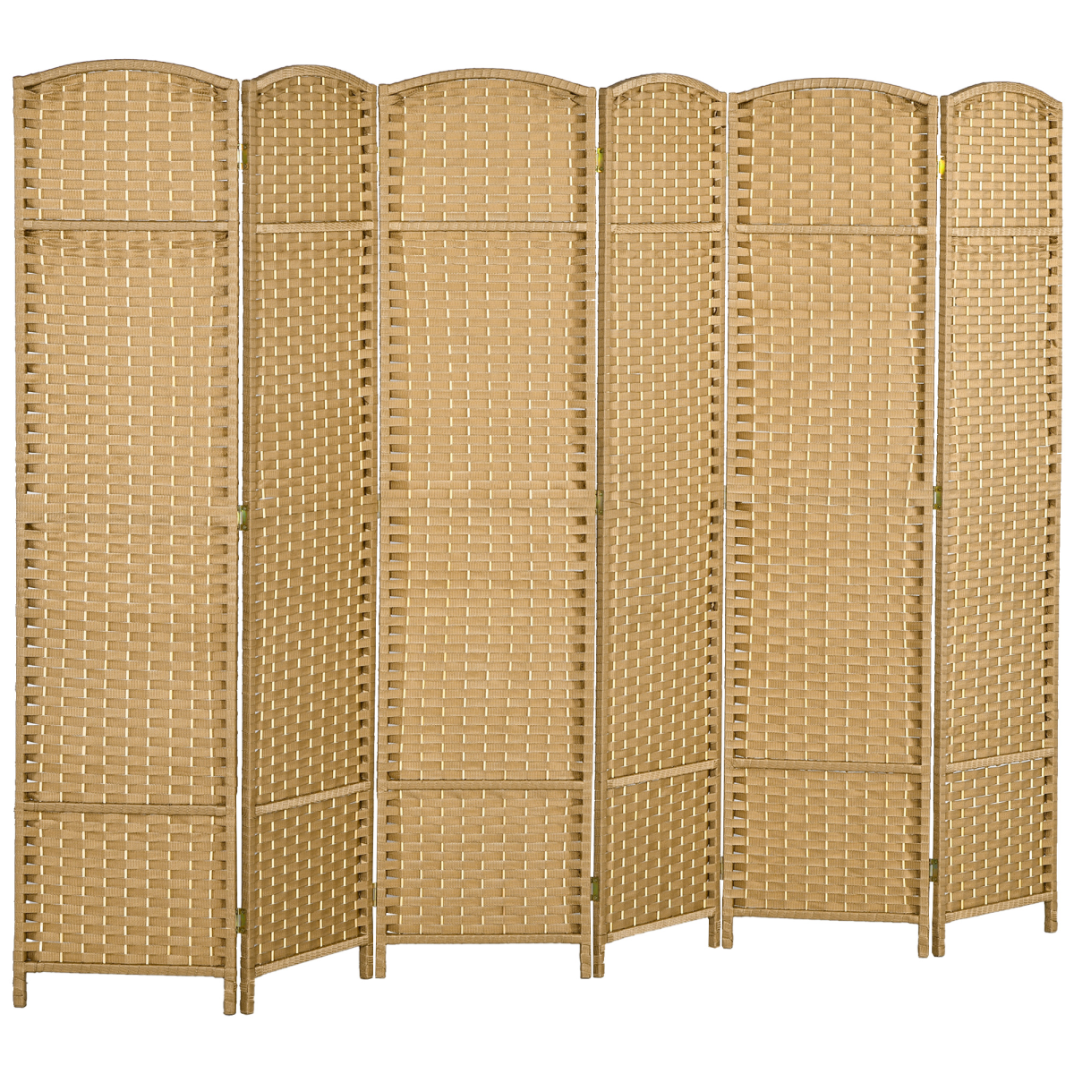 HOMCOM 6 panel woven room divider