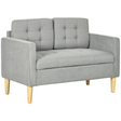 Grey compact 2 seater loveseat with storage