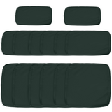 Outsunny Replacement Cover Set for Garden Rattan Sofa – 14-Piece Polyester Cushion Covers, No Cushions, Grey