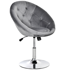Grey retro swivel tub bar stool