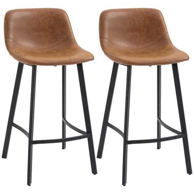 Brown industrial bar stools