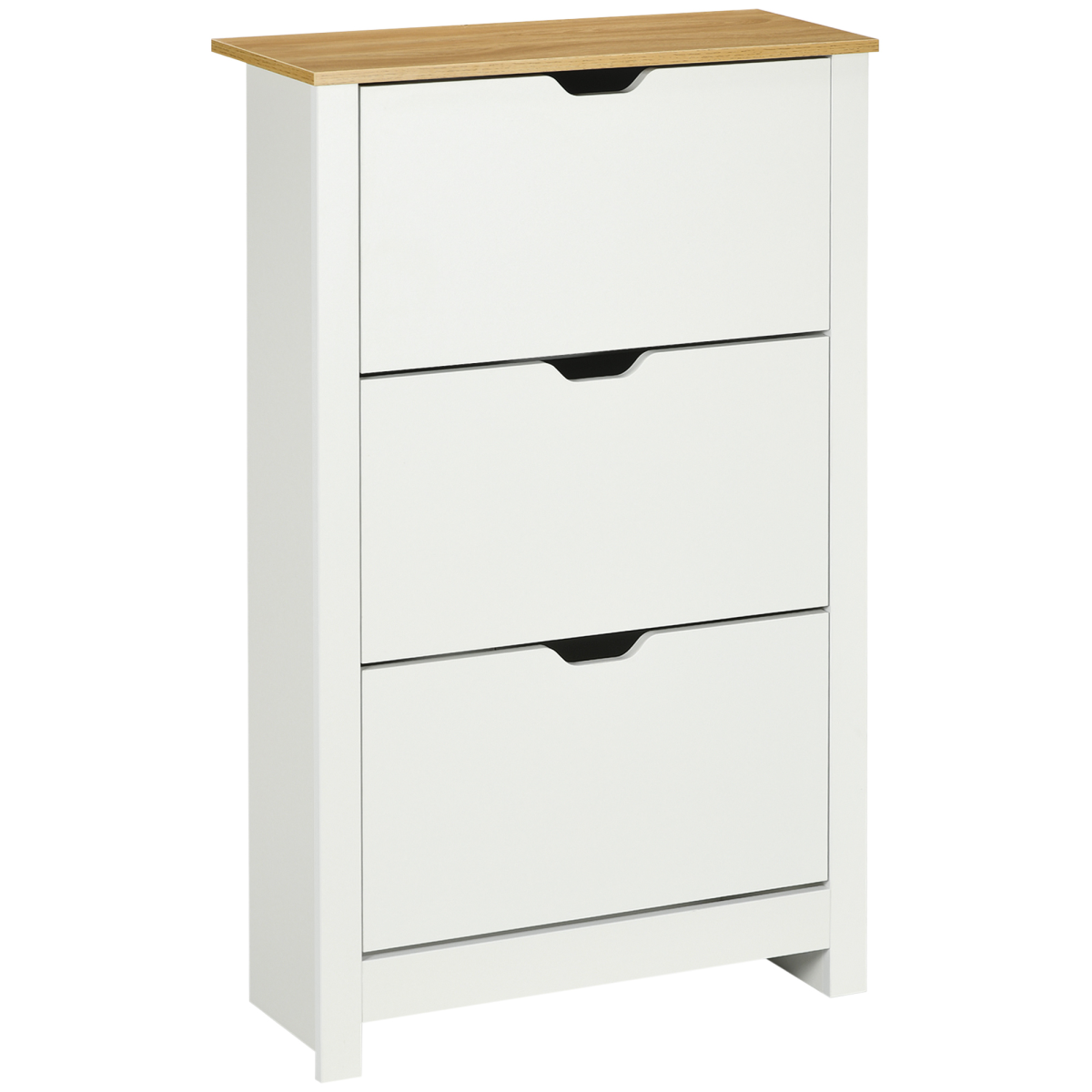 HOMCOM white 18 pair shoe cabinet