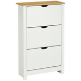 HOMCOM white 18 pair shoe cabinet