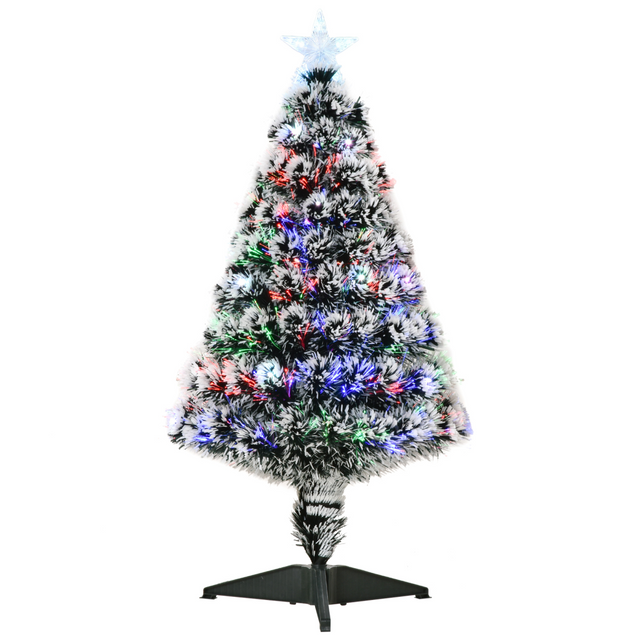 3ft pre-lit snow-tipped fibre optic Christmas tree
