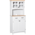 White kitchen cupboard with glass doors
