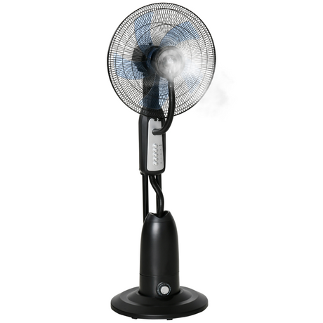 HOMCOM black water mist pedestal fan