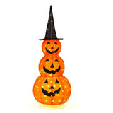 5ft Collapsible Light-Up Halloween Pumpkin, 100 LEDs
